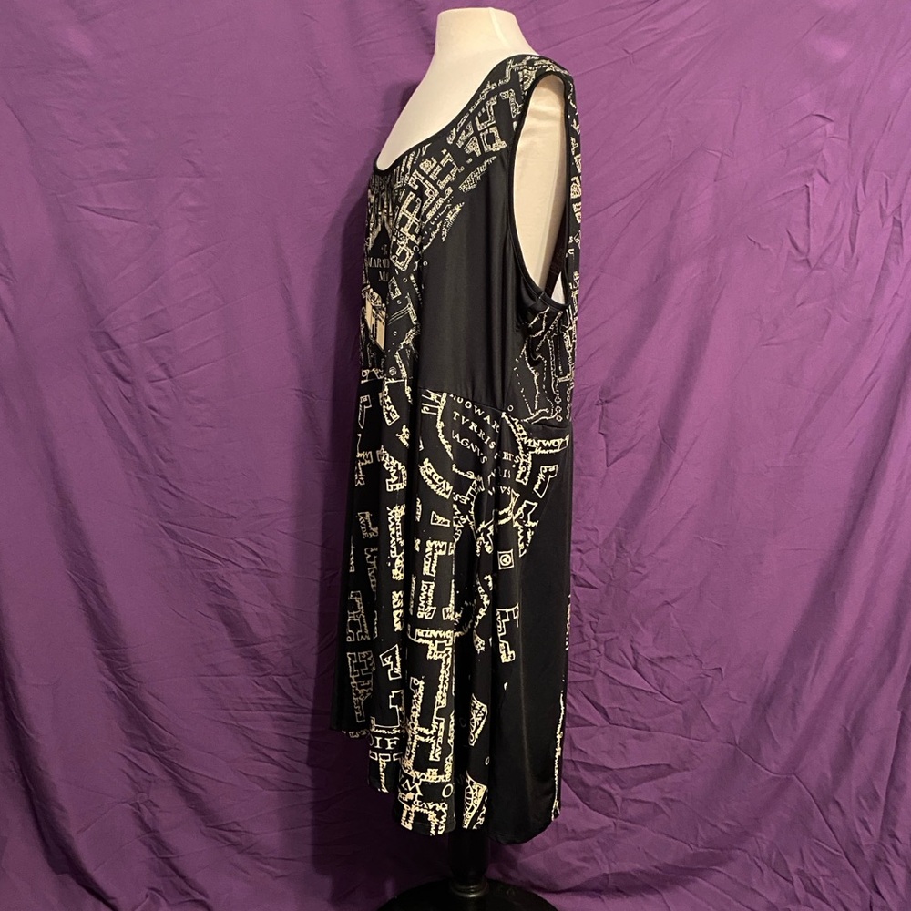 Hot Topic Harry Potter Black Marauder's Map Tank Dress. Size 4-5X. - Picture 2 of 6